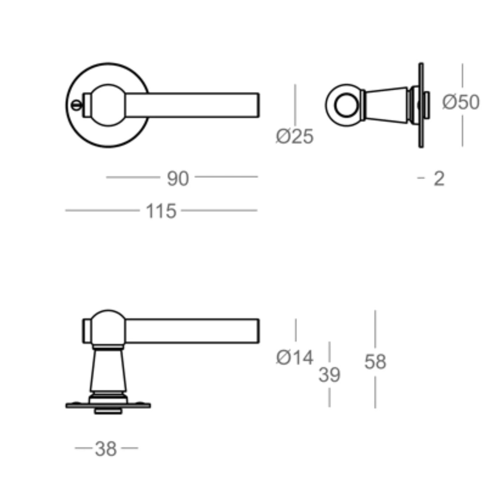 QUINCALUX BRUSSELS T-KRUKKENPAAR OP ROZET