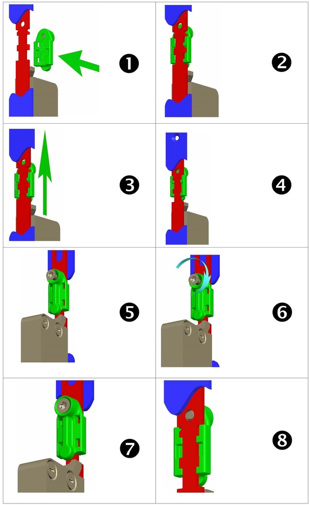 GU BEVESTIGINGSBLOKJE VAN VOOR AUTOMATIC MEERPUNT
