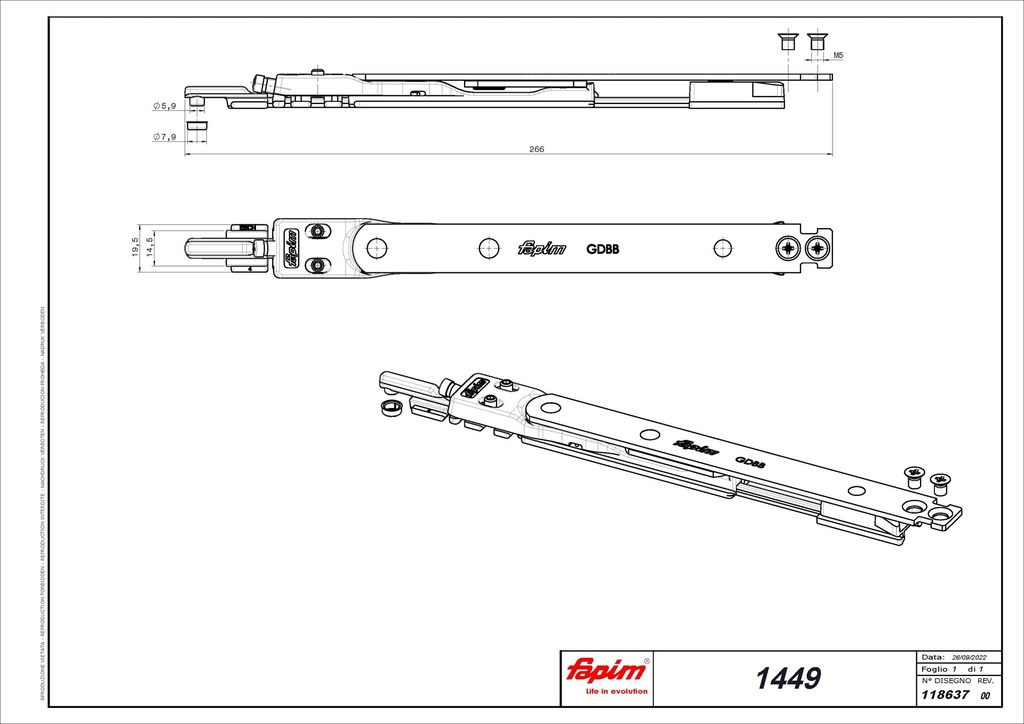 FAPIM 1449 KORTE BOVENSCHAAR DRAAI-KIEP