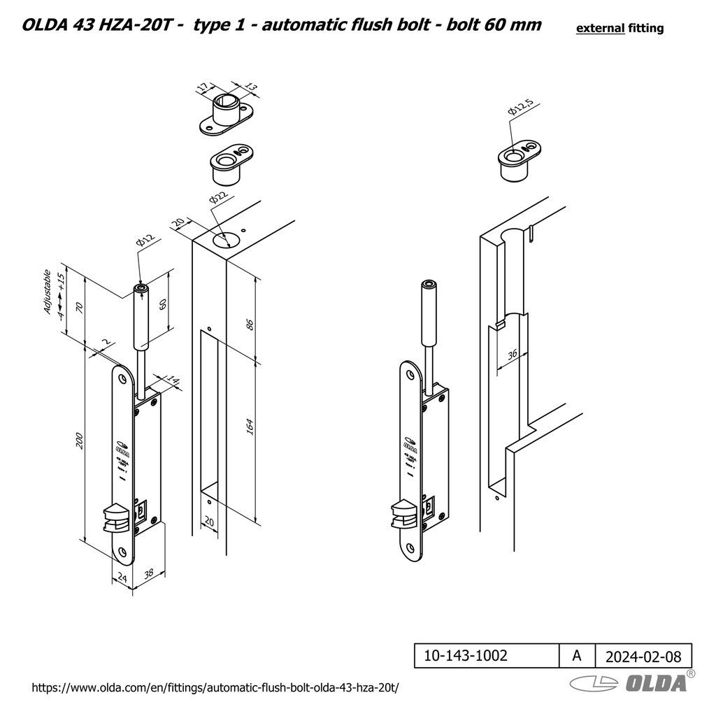 OLDA 43 AUTOMATISCHE KANTSCHUIF RONDE VOORPLAAT