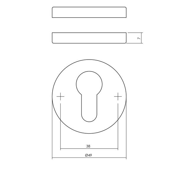 INTERSTEEL ROZET Ø49x7mm PER PAAR