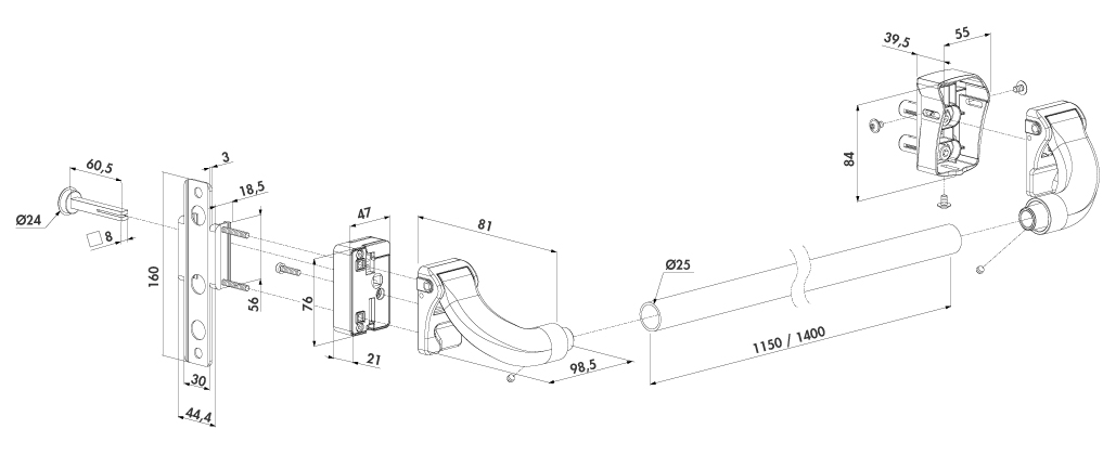LOCINOX 3006PUSH KRUKSET