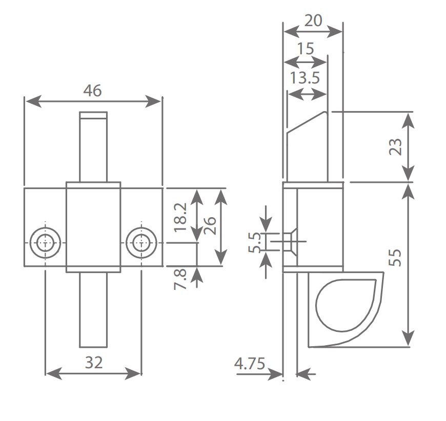 ARGENTA 931 KNIPSLOT MET LANGE PIN