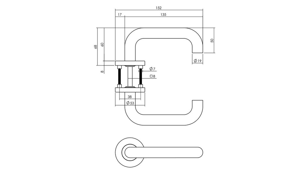INTERSTEEL KRUKKENPAAR OP ROZET - EN1906/4