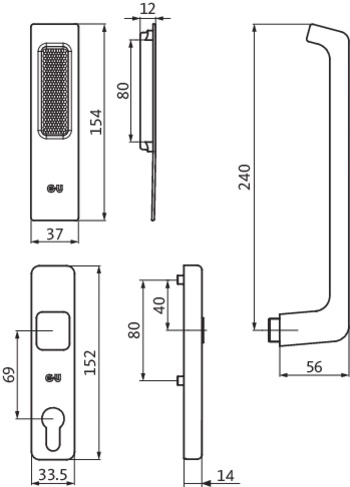 GU HEFSCHUIFRAAM HS-HANDGREEP DIRIGENT ENKEL