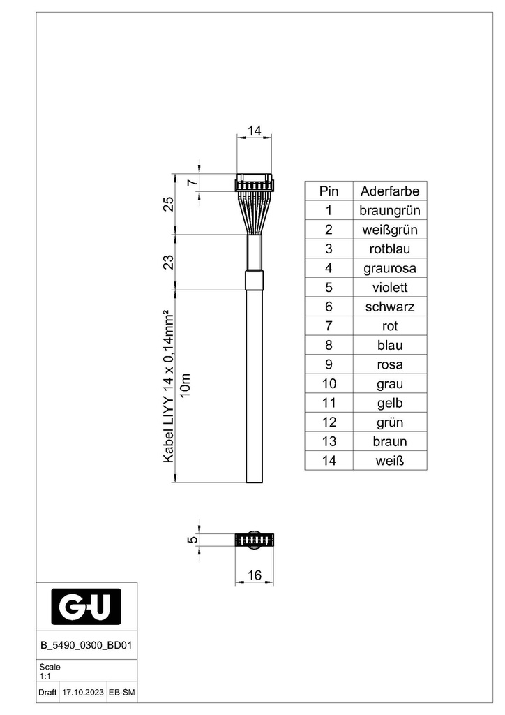 BKS AANSLUITKABEL VOOR MOTORSLOT