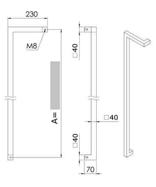 ALUMINIUM DEURGREEP MODEL DK 04 ⧄ 30/30 - stuk (kopie)