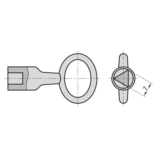 BASI DRIEKANT SLEUTEL