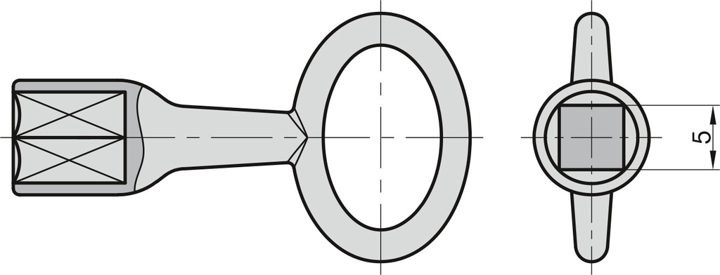 BASI VIERKANT SLEUTEL