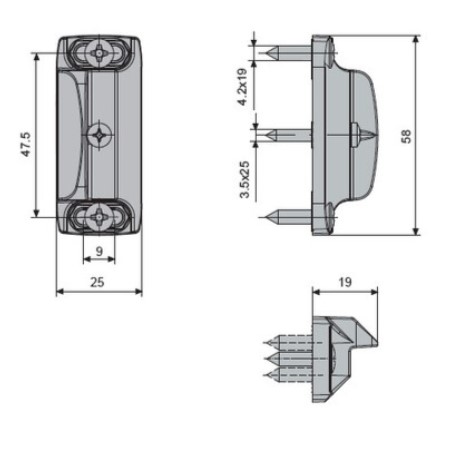 FAPIM OLTRE: STANDAARD SLUITPLAAT (VOOR 0 TOT 10MM OPDEK- EN GELIJKLIGGENDE PROFIELEN) ZWART