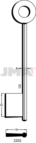 JMA BRUTE SLEUTEL PROFIEL 233G