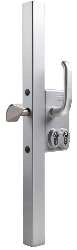 LOCINOX LGKZD1 SURFACE-MOUNTED GATE LOCK FOR SLIDING GATES WITH DOUBLE CYLINDER LOCK