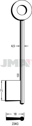 [234G] JMA BRUTE SLEUTEL PROFIEL 234G